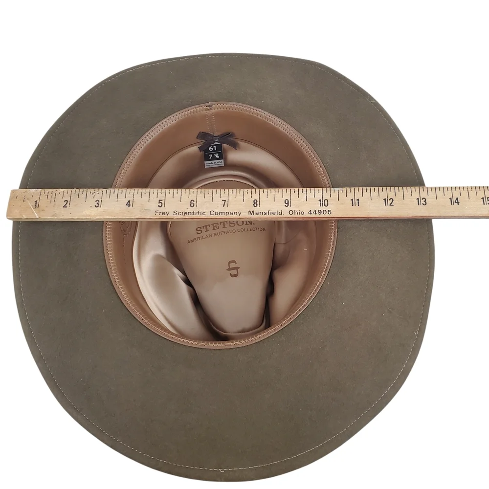 Stetson Rawhide XXX Buffalo Western Cowboy Hat. Mink. 61. NWOT - Picture 10 of 11